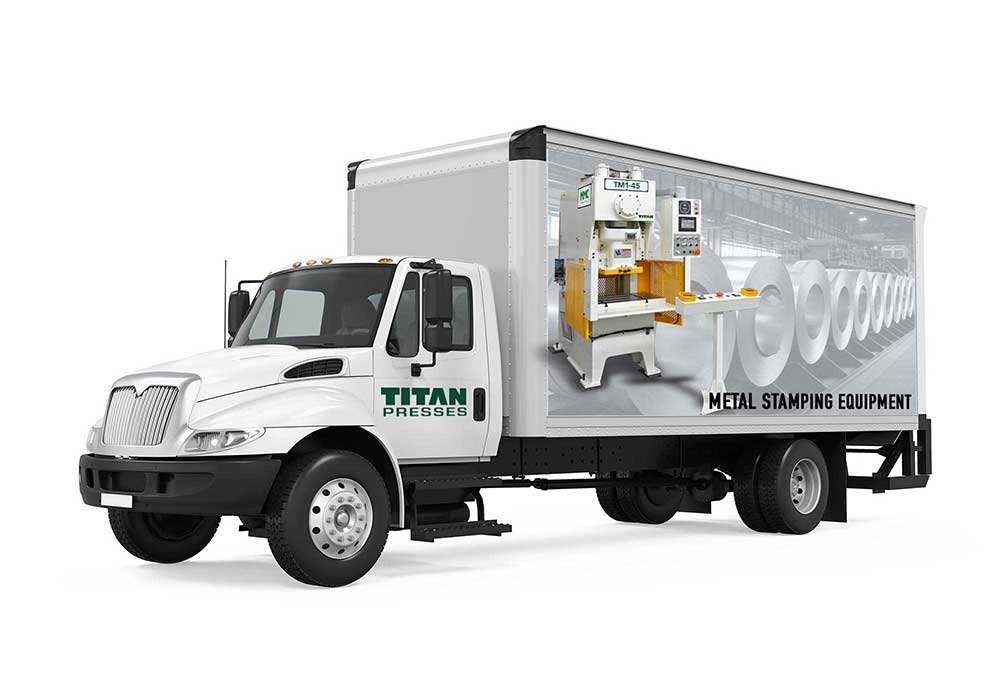 Metal Stamping Press Delivery Truck Metal Stamping Press Delivery Truck